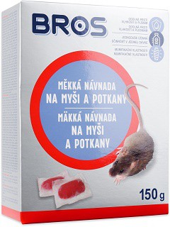 Bros měkká návnada na myši a potkan 150 | Chemické výrobky - Hubiče, odpuz.hmyzu, šampony pro psy